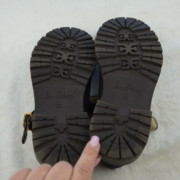 Sam Edelman Girls Taelor Kids Pinstripe Loafers Platform Size 12M - Picture 7 of 10